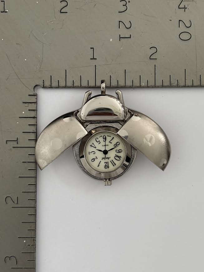 Silver Ladybug Timepiece