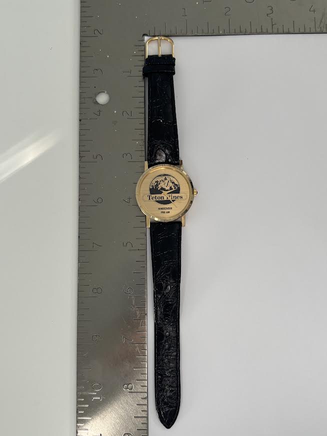 Country Club Gold and Leather Watch