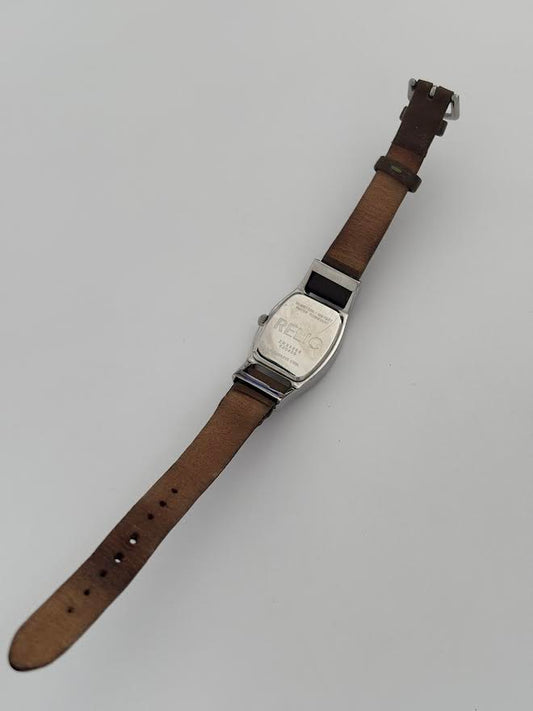 Retro Green and Brown Leather Watch