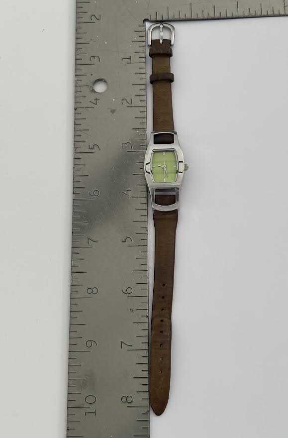 Retro Green and Brown Leather Watch