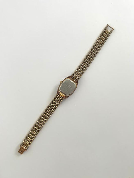1980's Gold Link Bracelet Band Watch