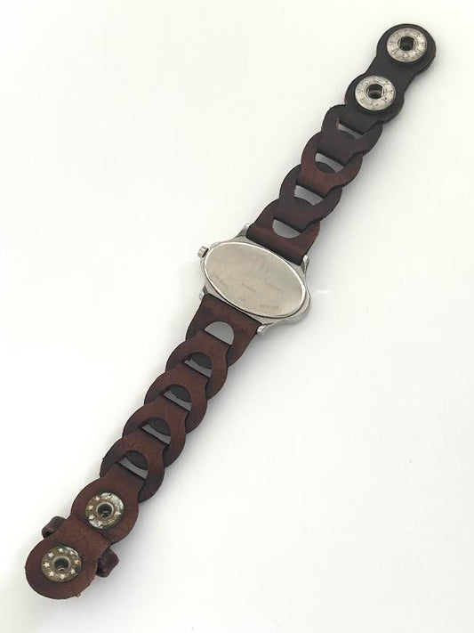 Unique Brown Leather Watch