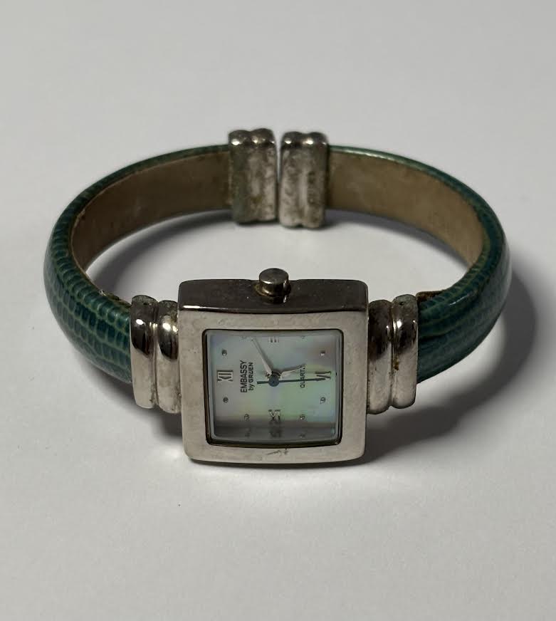 Unique Green and Silver Gruen Watch
