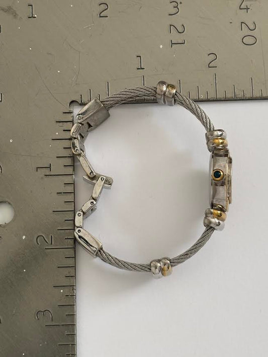 Two-toned Rhinestone Inlay Watch