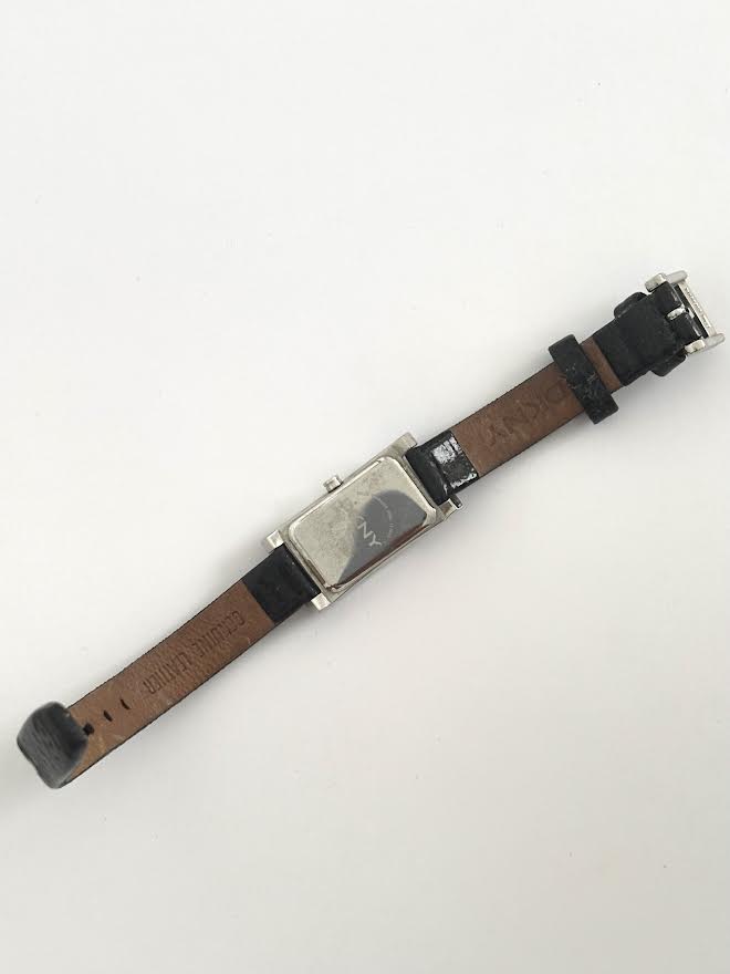 Genuine Leather Black and Silver DKNY Watch