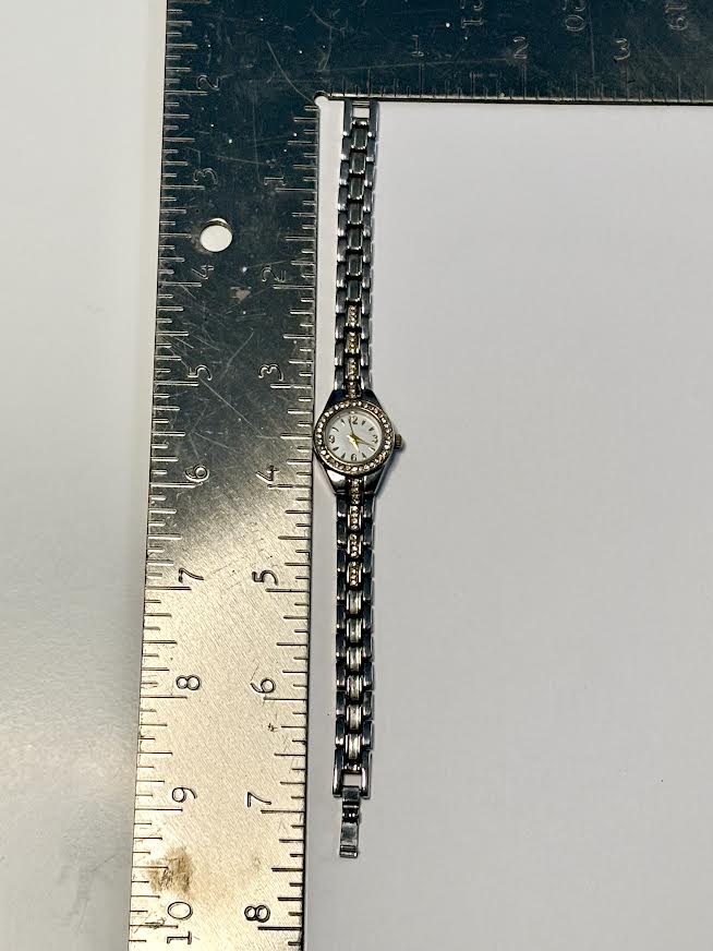 Classic Dual-toned Rhinestone Inlay Watch