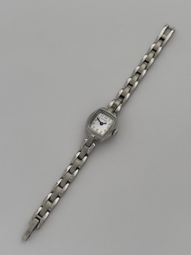 Silver on Silver Bulova Watch