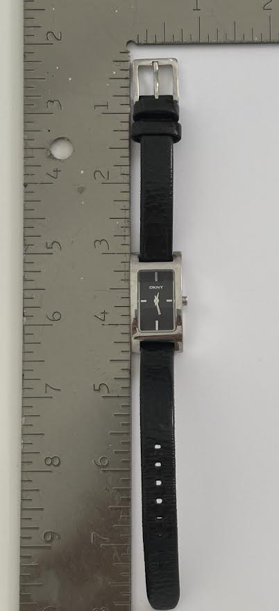 Genuine Leather Black and Silver DKNY Watch