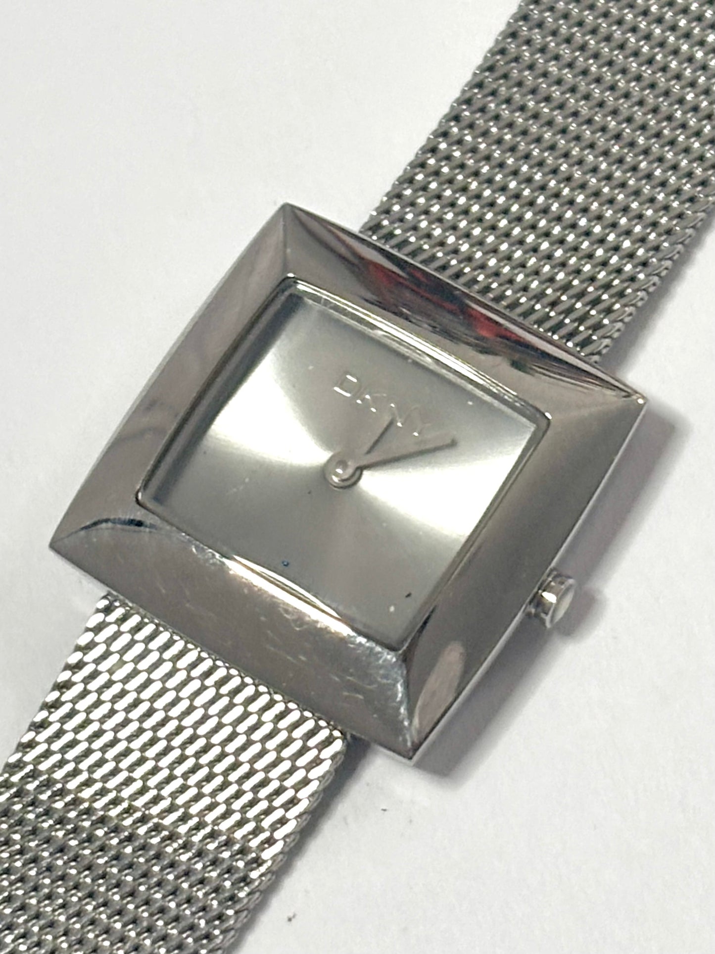 Square Silver Y2K DKNY with Adjustable Band