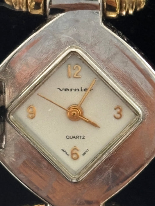 Silver and Gold Peekaboo Cuff Watch