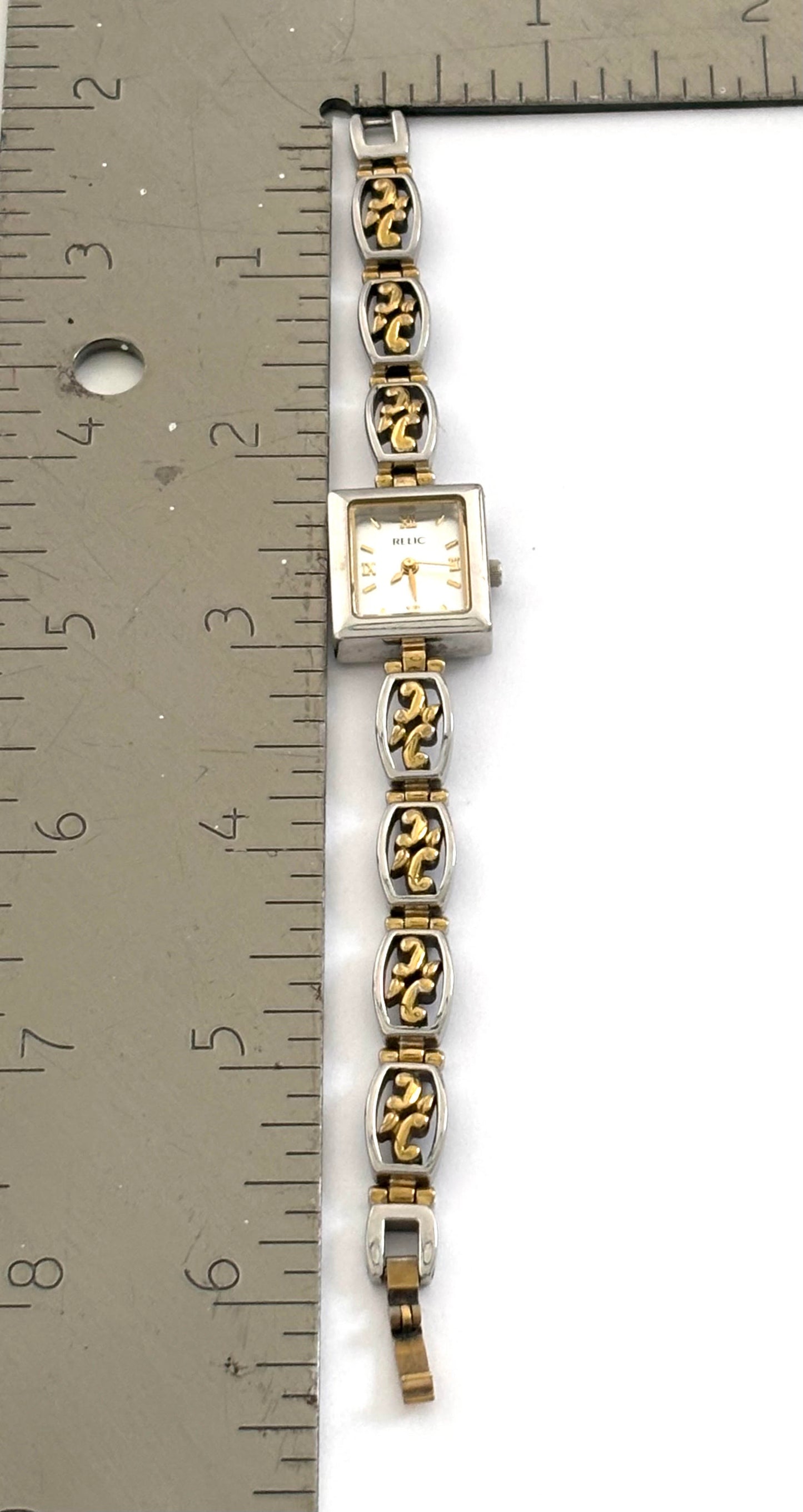 Dainty Dual-toned Square Watch