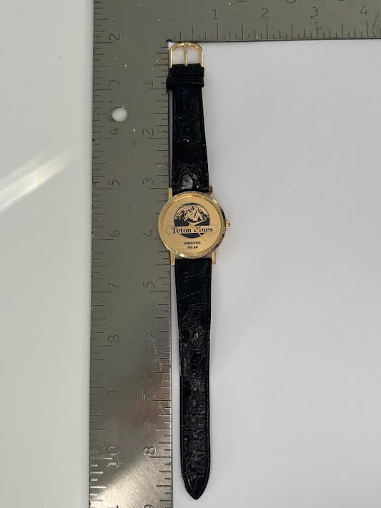 Country Club Gold and Leather Watch
