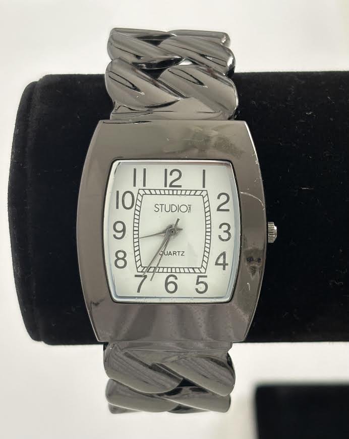 Gunmetal Chain Cuff Watch