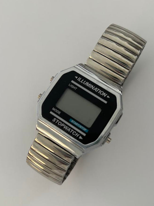 Retro Silver Stopwatch
