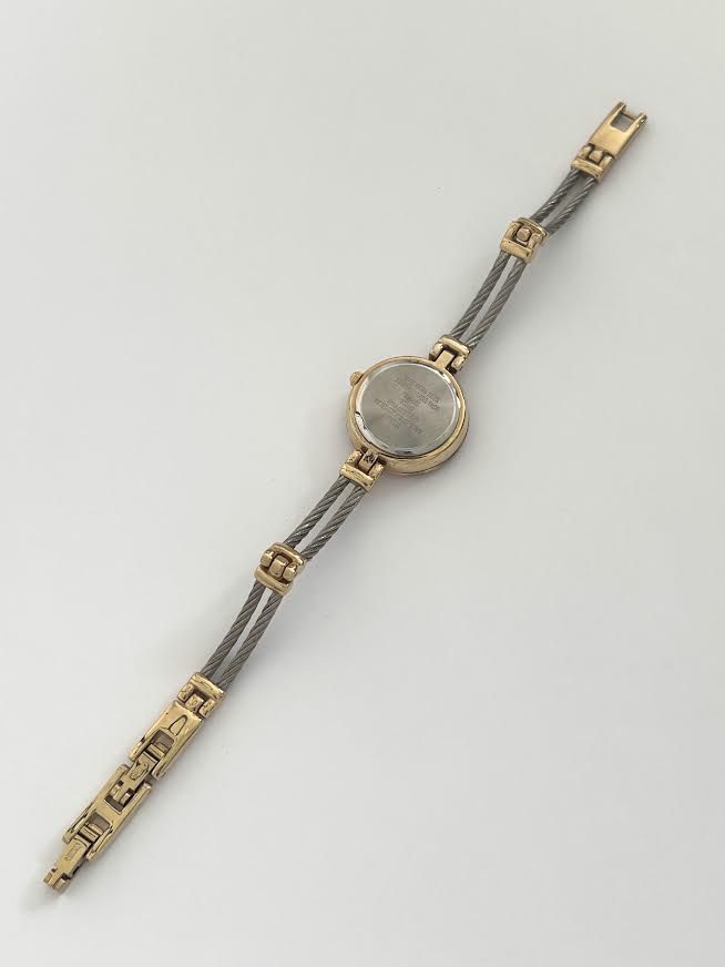 Delicate Gold Silver and Rhinestone Watch