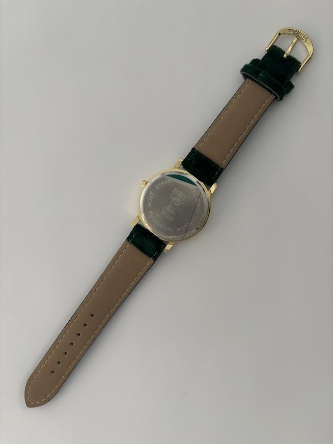 Avon Holly Green and Gold Watch