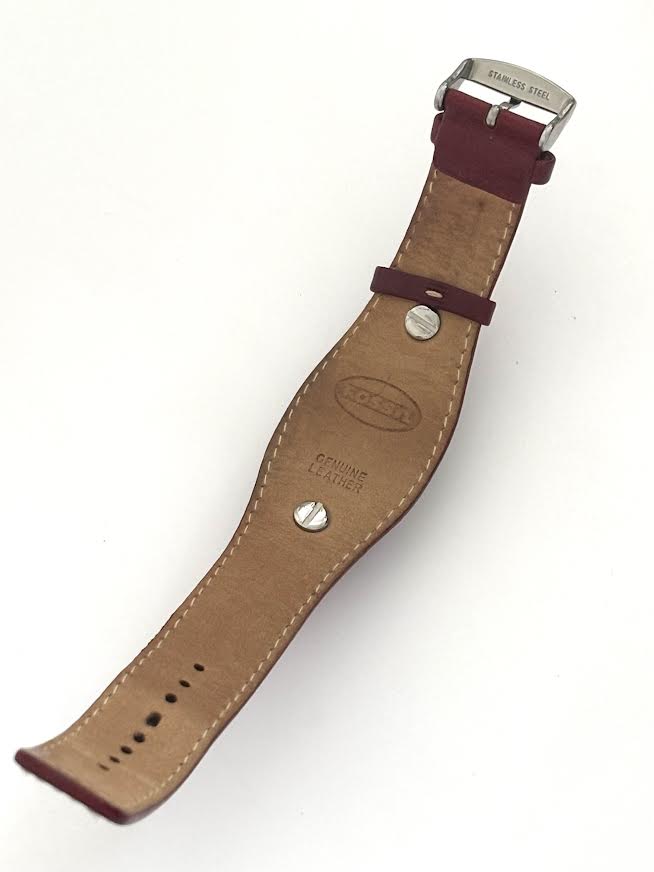 Red and Silver Fossil Watch