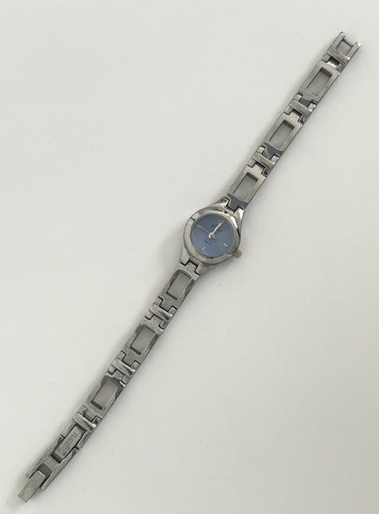 Blue and Silver Open Chain Watch