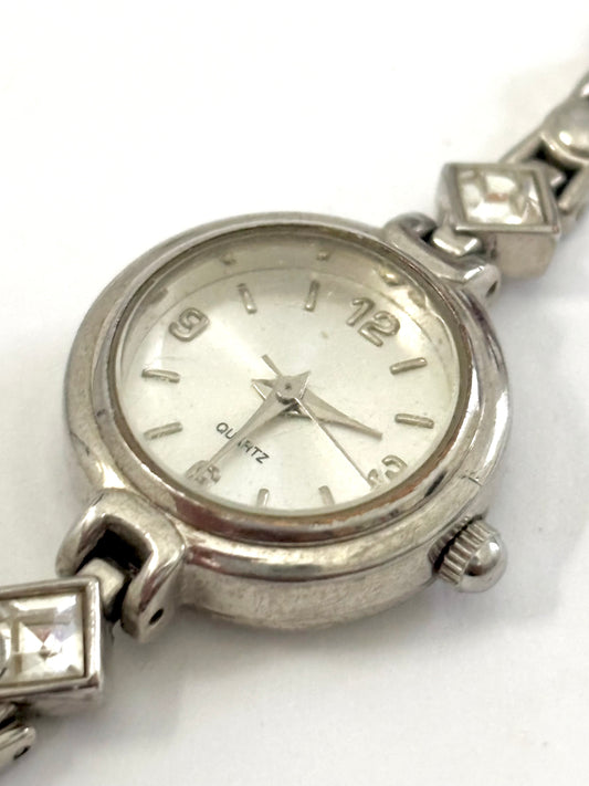 Dainty Vintage Avon Silver and Gemstone Watch